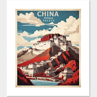 Potala Palace China Vintage Poster Tourism Posters and Art